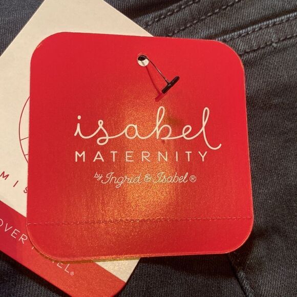 Isabel Black Maternity Shorts with Crossover Panel Size 12 NWT - Picture 4 of 7